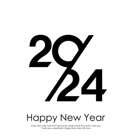2024 Happy New Year logo text design. Vector illustration