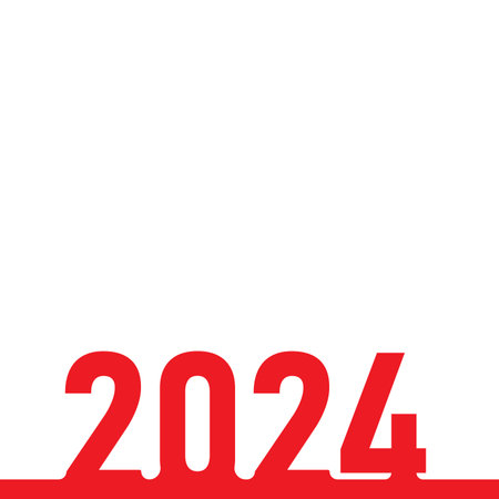 2024 Happy New Year logo text design. Vector illustration
