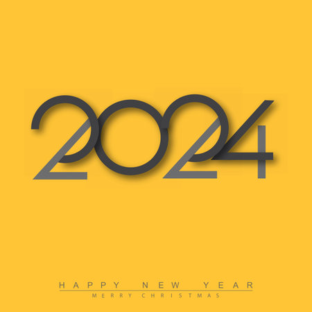 Happy new year 2024 design with unique numbers. Premium vector design for poster, banner, greeting...