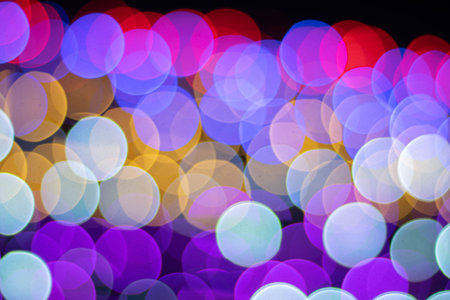 Bokeh background from colourful bulb.