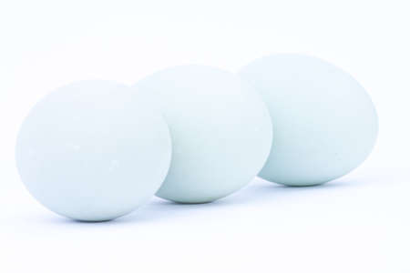 Three duck eggs with isolation backgroundの写真素材