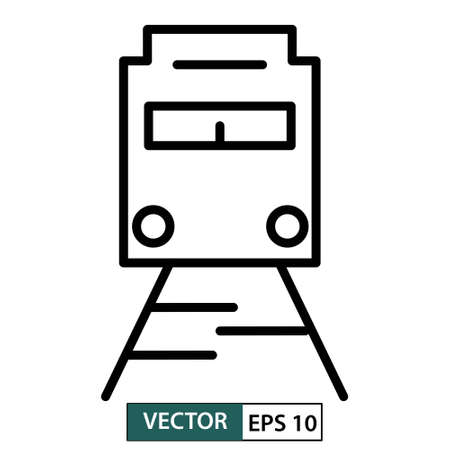 Train icon, symbol, flat design isolated on white. Vector illustrationのイラスト素材
