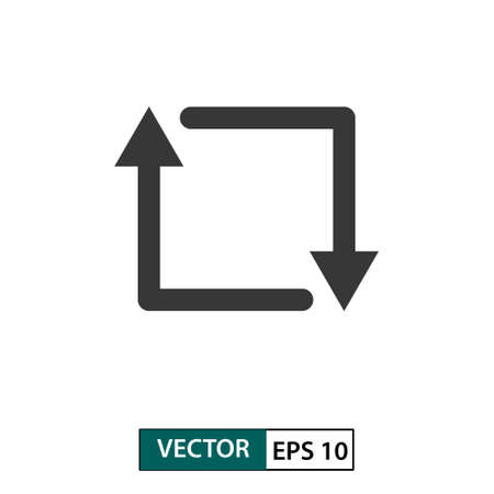 Repost vector icon. isolated on white background. Vector illustrationのイラスト素材