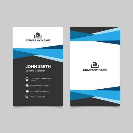 Vertical design template business card. Vector illustration EPS 10のイラスト素材