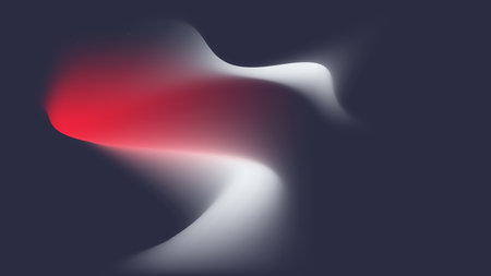 Abstract design flows seamlessly with vibrant red and soft white hues.のイラスト素材