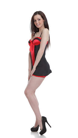 Women in lingerie posing and smilingのeditorial素材