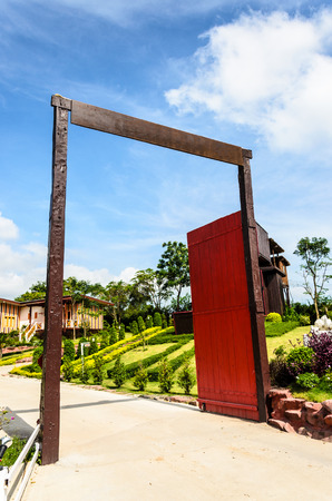 The gate to the farmの写真素材