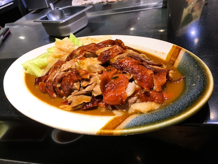 Roasted duck and vegetables, Chinese styleの写真素材