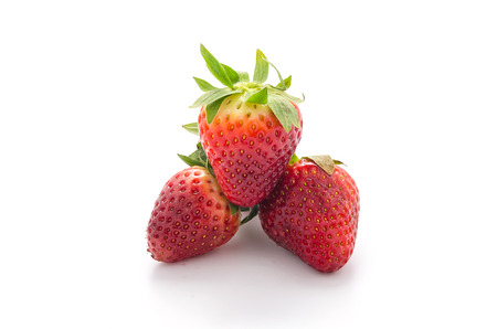 Strawberry on white backgroundの写真素材