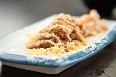 Fried soft shell crab Japanese styleの写真素材