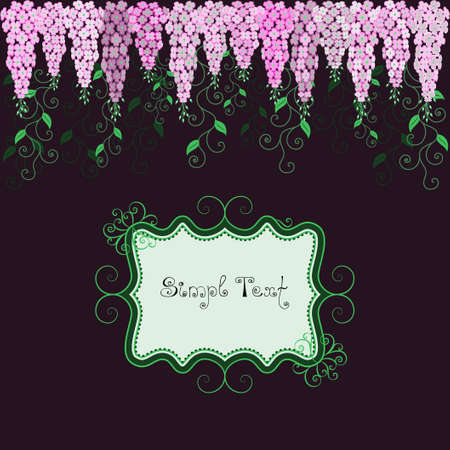 Flowers Postcard. Vector Illustration,のイラスト素材