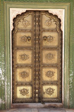 Entrance to audience hall, Jaipur, Indiaの写真素材