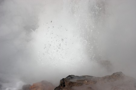 Geyser eruption closeup, Chileの写真素材