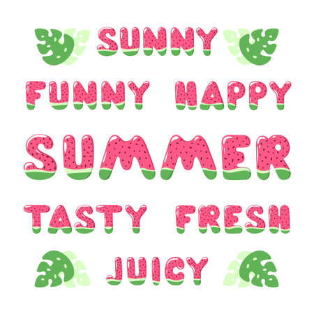 Watermelon Fontのイラスト素材
