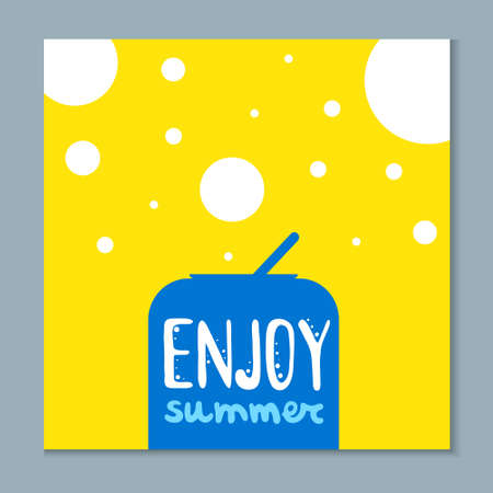 Great summer card with lettering in bright colors - vector illustrationのイラスト素材