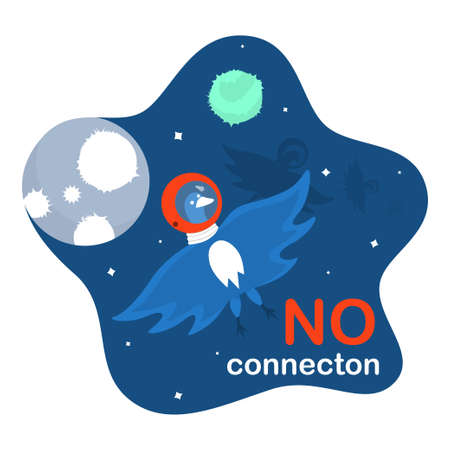 Bird in outer space in a spacesuitのイラスト素材