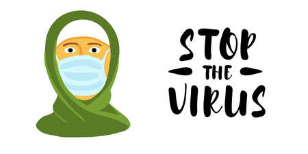 Stop the virus - flat people vector illustrationのイラスト素材
