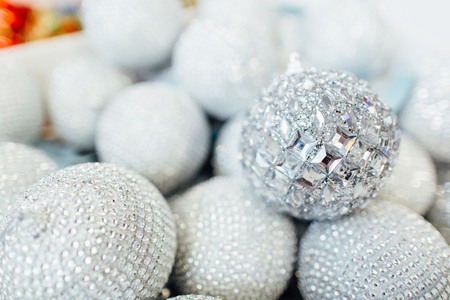 Brilliant Christmas ornament for Christmas tree. Soft selective focusの写真素材