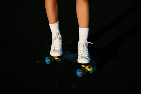 Details. Ridding skateboard.の写真素材