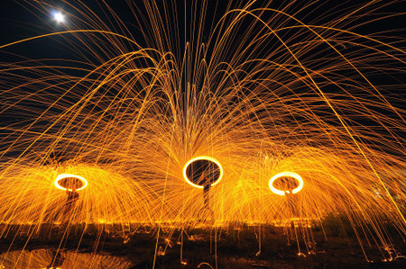 The spinning of steelwool