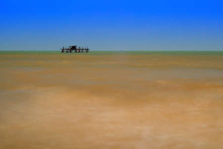 Kelong place where the fisherman fishingの写真素材