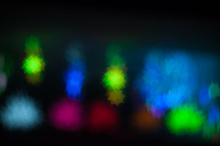 Blur image of light with shape, defocused background 