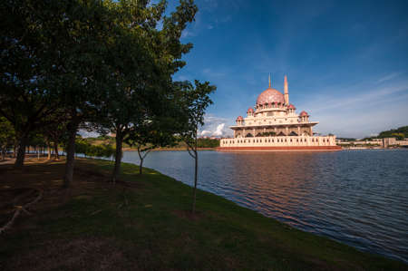 Putra Mosque at evening during hot dayのeditorial素材