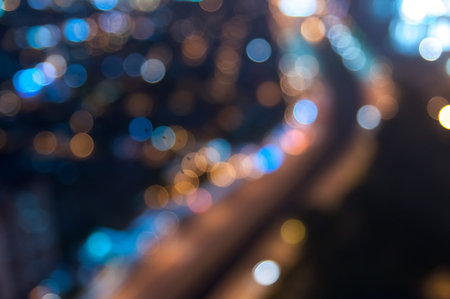 Blur image with bokeh of Kuala Lumpur city