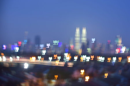 Blur light of city