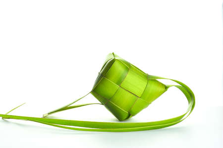Ketupat (Rice Dumpling). Ketupat is a natural rice casing made from coconut leaf.の写真素材
