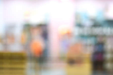 Blurred background of storeの写真素材