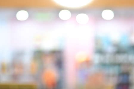 Blurred background of storeの写真素材