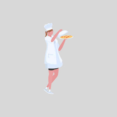 Activities woman chef in uniform. Professional restaurant worker.のイラスト素材