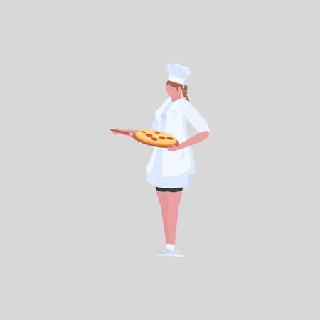 Activities woman chef in uniform. Professional restaurant worker.のイラスト素材