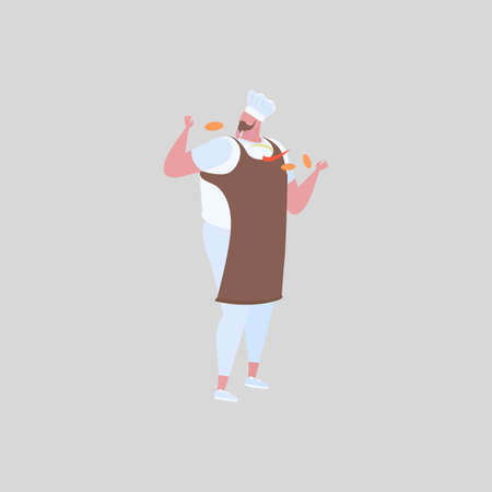 Activities man chef in uniform. Professional restaurant worker.のイラスト素材