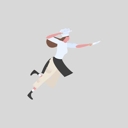 Activities woman chef in uniform. Professional restaurant worker.のイラスト素材