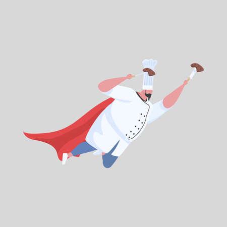 Flying Chef Vectorのイラスト素材