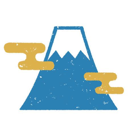 The seal-like icon of Mt. Fujiのイラスト素材