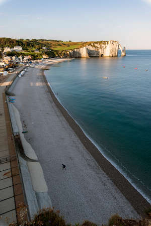 Cliffs of Etretat, Normandy, north of France, Europe.の写真素材