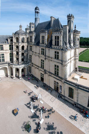 Inside face of Chamborb Castle with external stairsのeditorial素材