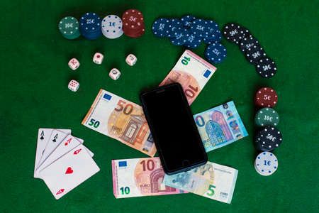 Entertainment board games that have become internet gambling games creating a great addiction and a social problem.の写真素材