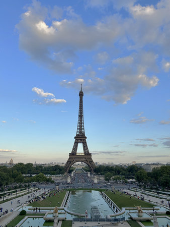 The Eiffel Tower in Paris, France. View from Trocadero