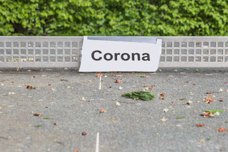 Corona virus quarantine lockdown of playground table tennis. Closure by prohibition sign. Covid-19 safety prevention action containing pandemic spread risk. Corona virus restriction law regulationの写真素材