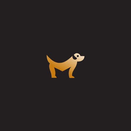 letter M dog vector design template downloadのイラスト素材