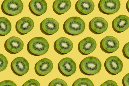 Pattern of kiwi fruitsの写真素材