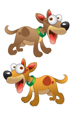 comic dogsのイラスト素材