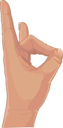 Hand on form rabbit for the theatre of shadows のイラスト素材