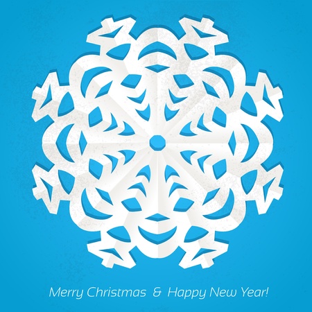 Applique snowflake Christmas cardのイラスト素材