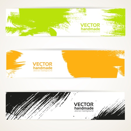 Abstract color vector handdraw banner setのイラスト素材