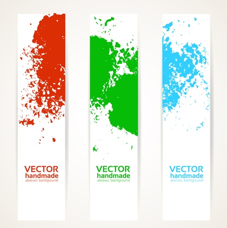 Abstract vertical handdrawing banner setのイラスト素材
